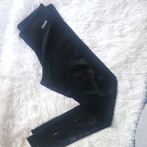 PINK VICTORIA SECRET ..Black Leggings Full-Length Athletic Wear, SIZE S/P